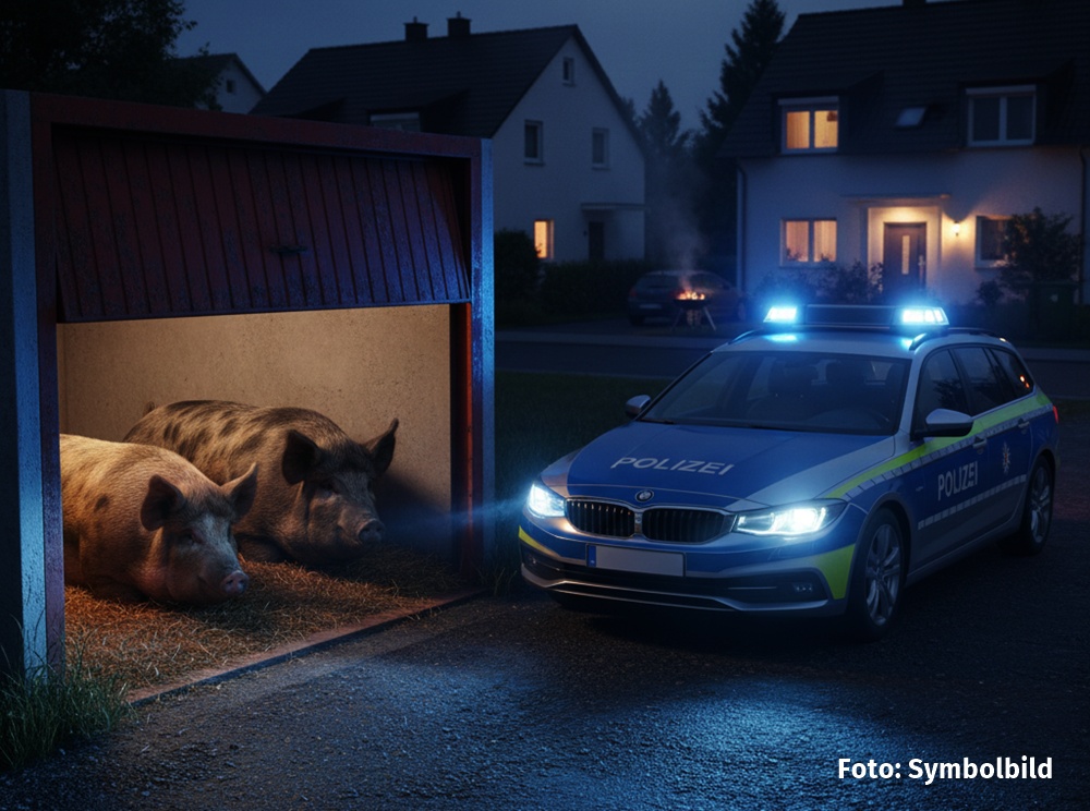 Michelfeld, Schweine, Polizei